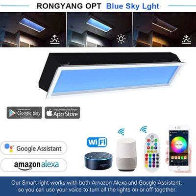 kopen Moderne Illusion Skylight Lighting ¥ 6,2 kg lichtgewicht ontwerp, 4000+ lumens helderheid, afstandsbediening en app-besturing, naadloze slimme thuisintegratie via DALI-2 & Zigbee online vervaardiging
