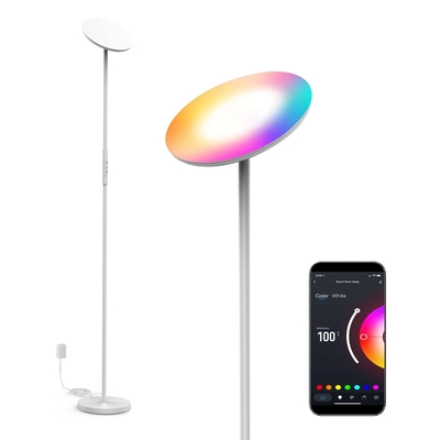 Veelkleurige Praktische RGB Staande Lamp, 2000 Lumen DIY RGB Hoeklamp