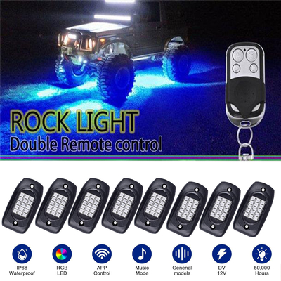 Multi Scene 8 Pod RGB Rock Lights Stabiele APP-bediening met muziekmodus