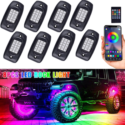 de Rotslichten van 6000K 12VDC Bluetooth, Plastic LEIDENE RGB Peullichten