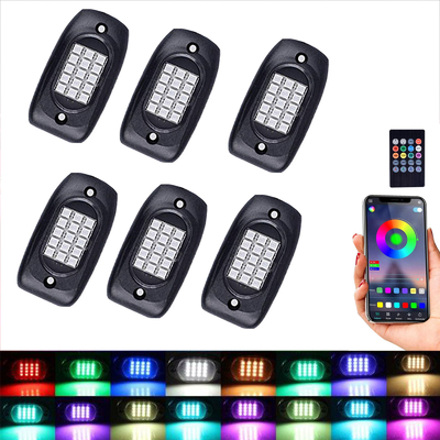 Stofdichte Multiscene LEIDENE Rotslichten Bluetooth, Waterdichte RGB LEIDENE van IP68 Peullichten