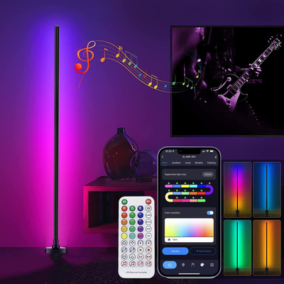 Afstandsbediening LED RGB hoek vloerlamp kleur veranderende AC85V-265V