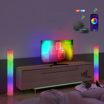 Aluminium dimbare RGB-hoekvloerlamp Smart App Control 16 miljoen kleuren