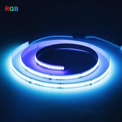 Praktische 3000K 5000K RGB COB LED-strip voor kamer 12V 24V Breedte 10 mm