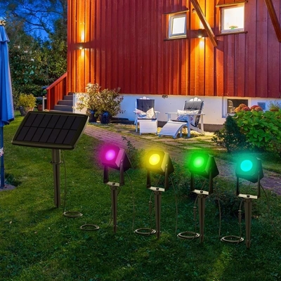 Zonnelandschap Gekleurde Buitenspots Waterdicht Voor Patio Gazon Tuin