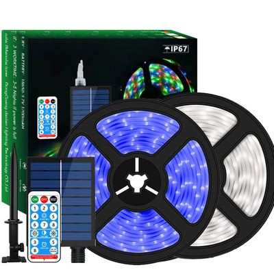 Blauwe dimbare LED-stripverlichting op zonne-energie Buiten stabiel 2835 SMD