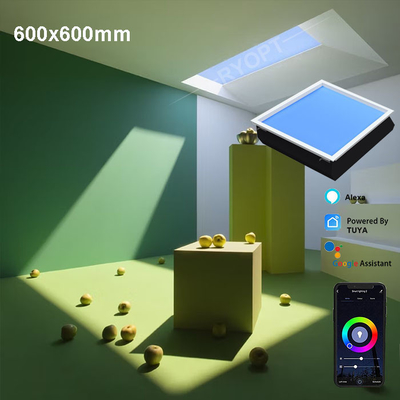 Multifunctioneel LED-plafondpaneel licht, ingebouwde sensoren, automatische lichtsterkte en kleurtemperatuurregeling