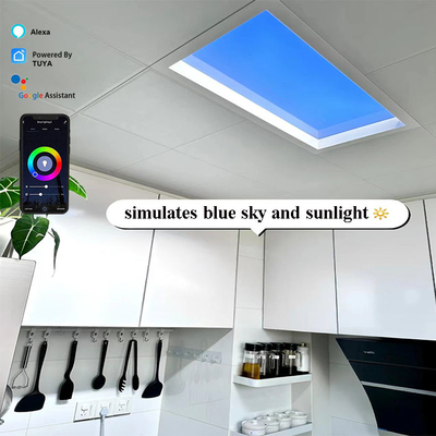 600x600 de kunstmatige Blauwe Hemel Geleide het Comité van het Dakraamplafond Afstandsbediening van Tuya Wifi