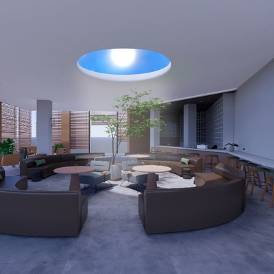 Kunstmatige LED-luchtschermen 100W verstelbare Tuya Alexa-controle